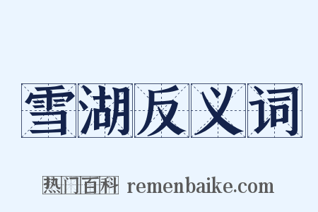 雪湖反义词是什么意思的图片